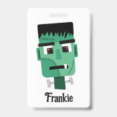 Frankenstein Monster Illustratie Badge (Achterkant)