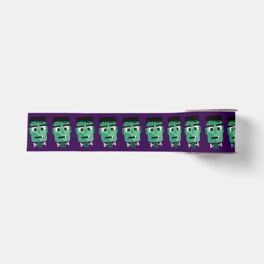 Frankenstein Monster Illustratie Grosgrain Lint (Voorkant)