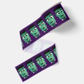 Frankenstein Monster Illustratie Grosgrain Lint (Achterkant)