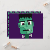 Frankenstein Monster Illustratie Kaart (Voorkant / Achterkant in situ)
