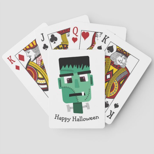 Frankenstein Monster Illustratie Pokerkaarten (Achterkant)
