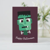 Frankenstein Monster Illustratie Save The Date (Staand voorkant)