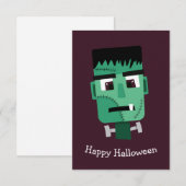 Frankenstein Monster Illustratie Save The Date (Voorkant / Achterkant)