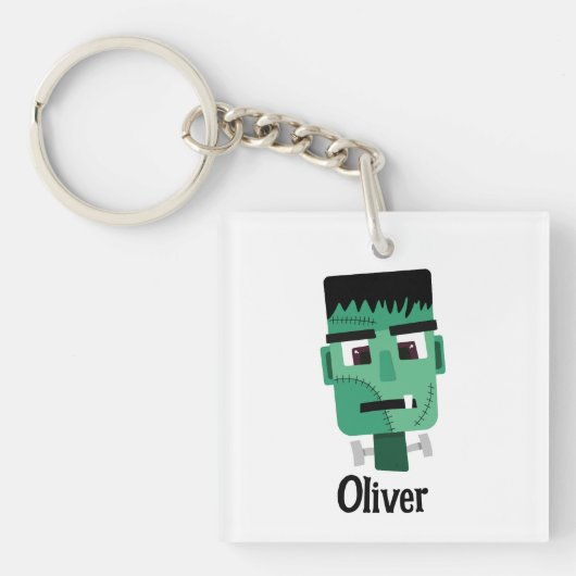 Frankenstein Monster Illustratie Sleutelhanger (voorkant)