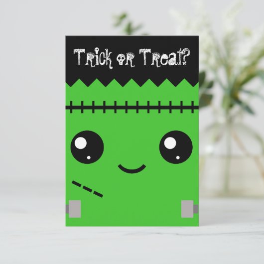 Frankenstein Monster Kaart (Staand voorkant)