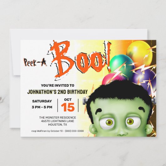 Frankenstein Monster Kijk Kijk Kaart (Voorkant)