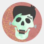 Frankenstein Monster Mash Halloween-feeststicker Ronde Sticker (Voorkant)