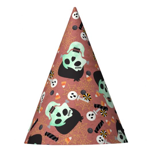 Frankenstein Monster Mash Halloween Party Pet Feesthoedjes (Voorkant)