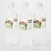 Frankenstein Monster Peek A Boo Halloween Party Waterfles Etiket (Flessen)