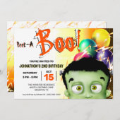 Frankenstein Monster Peek A Boo Kaart (Voorkant / Achterkant)