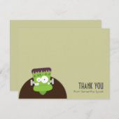 Frankenstein Monster | Platte bedankkaartjes Bedankkaart (Voorkant / Achterkant)