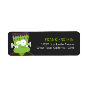 Frankenstein Monster Retouradreslabel Etiket
