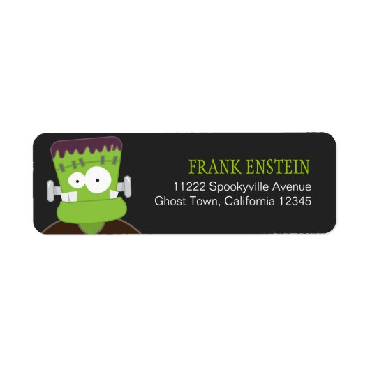 Frankenstein Monster Retouradreslabel Etiket (Voorkant)