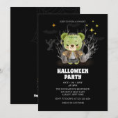 Frankenstein Monster Spooky Beer Halloween Party Kaart (Voorkant / Achterkant)