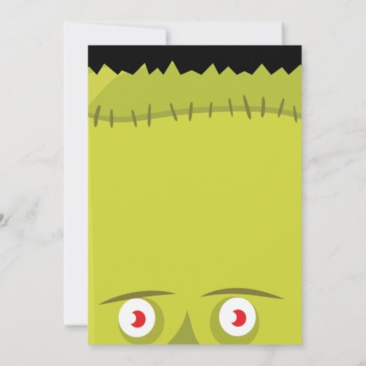 Frankenstein monster spooky halloween kaart (Achterkant)