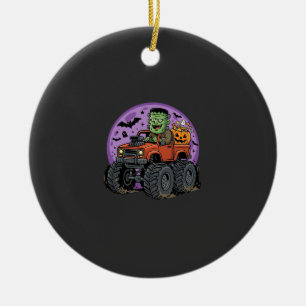 Frankenstein Monster Truck Halloween Grafisch Ontw Keramisch Ornament