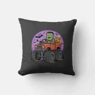 Frankenstein Monster Truck Halloween Grafisch Ontw Kussen