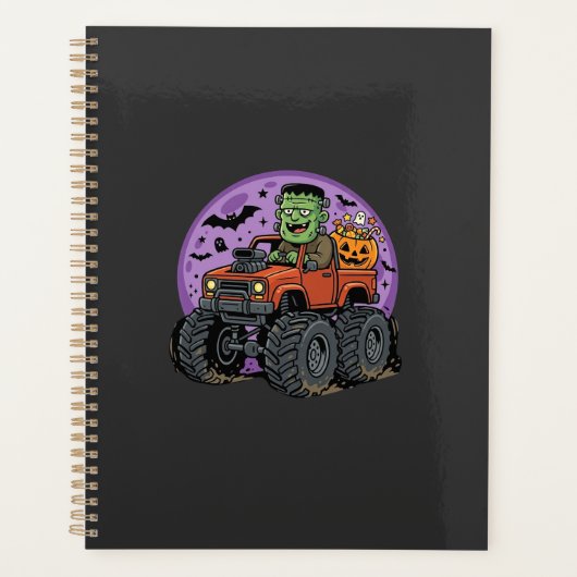 Frankenstein Monster Truck Halloween Grafisch Ontw Planner (Voorkant)