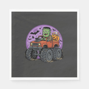 Frankenstein Monster Truck Halloween Grafisch Ontw Servet