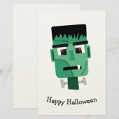 Frankenstein-monsterkop Briefpapier (Voorkant / Achterkant)