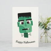 Frankenstein-monsterkop Briefpapier (Staand voorkant)