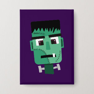 Frankenstein-monsterkop Button