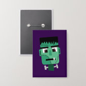 Frankenstein-monsterkop Button (Voorkant / Achterkant)