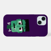 Frankenstein-monsterkop iPhone 15 Case (Achterkant horizontaal)