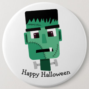 Frankenstein-monsterkop Ronde Button 6,0 Cm