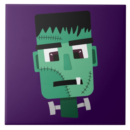 Frankenstein-monsterkop Tegeltje (Voorkant)