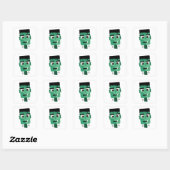 Frankenstein-monsterkop Vierkante Sticker (Vel)