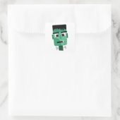 Frankenstein-monsterkop Vierkante Sticker (Tas)