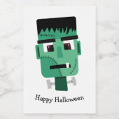 Frankenstein-monsterkop Voedselcontainer Etiket (Enkel label)