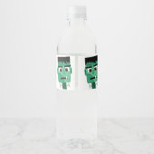 Frankenstein-monsterkop Waterfles Etiket (Achterkant)