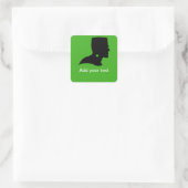Frankenstein-monstersilhouet Vierkante Sticker (Tas)