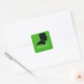 Frankenstein-monstersilhouet Vierkante Sticker (Envelop)