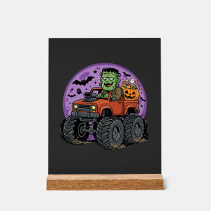 Frankenstein Monstertruck Halloween Grafisch Ontwe Acryl Bord