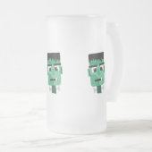 Frankenstein-monter hoofd matglas bierpul (Voorkant rechts)