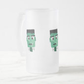 Frankenstein-monter hoofd matglas bierpul (Voorkant links)