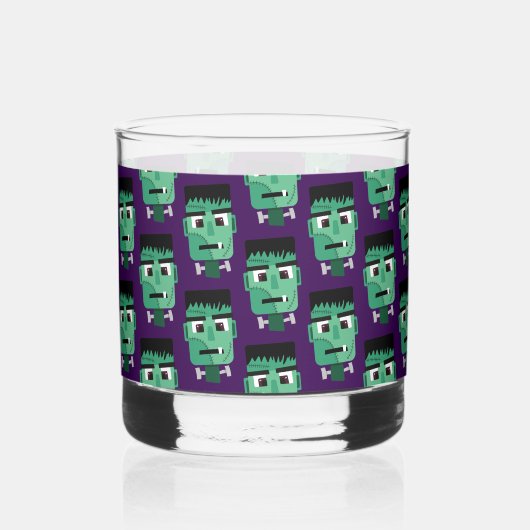 Frankenstein-monter hoofd whisky glas (Voorkant)