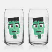 Frankenstein-monterhoofd Blikvorm Glas (Links)