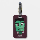 Frankenstein-monterkop Bagagelabel (Achterkant verticaal)