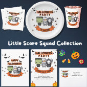 Frankenstein Mummie Grim Reaper Griezelen Hallowee Etiket