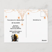 Frankenstein Mummie Grim Reaper Schattige Kat Hall Briefkaart (Achterkant)