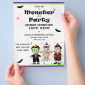 Frankenstein Mummy Dracula Halloween Costume Party Flyer (Hand)