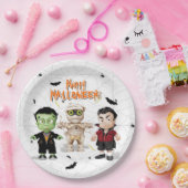 Frankenstein Mummy Dracula Halloween Monster Party Papieren Bordje (Feest)