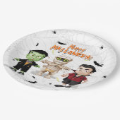 Frankenstein Mummy Dracula Halloween Monster Party Papieren Bordje (Gekanteld)
