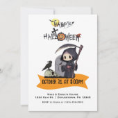 Frankenstein Mummy Grim Reaper Cute Halloween Kaart (Voorkant)