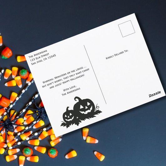 Frankenstein Mummy Grim Reaper Schattige Cat Hallo Briefkaart