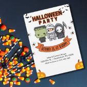 Frankenstein Mummy Grim Reaper Schattige Halloween Kaart